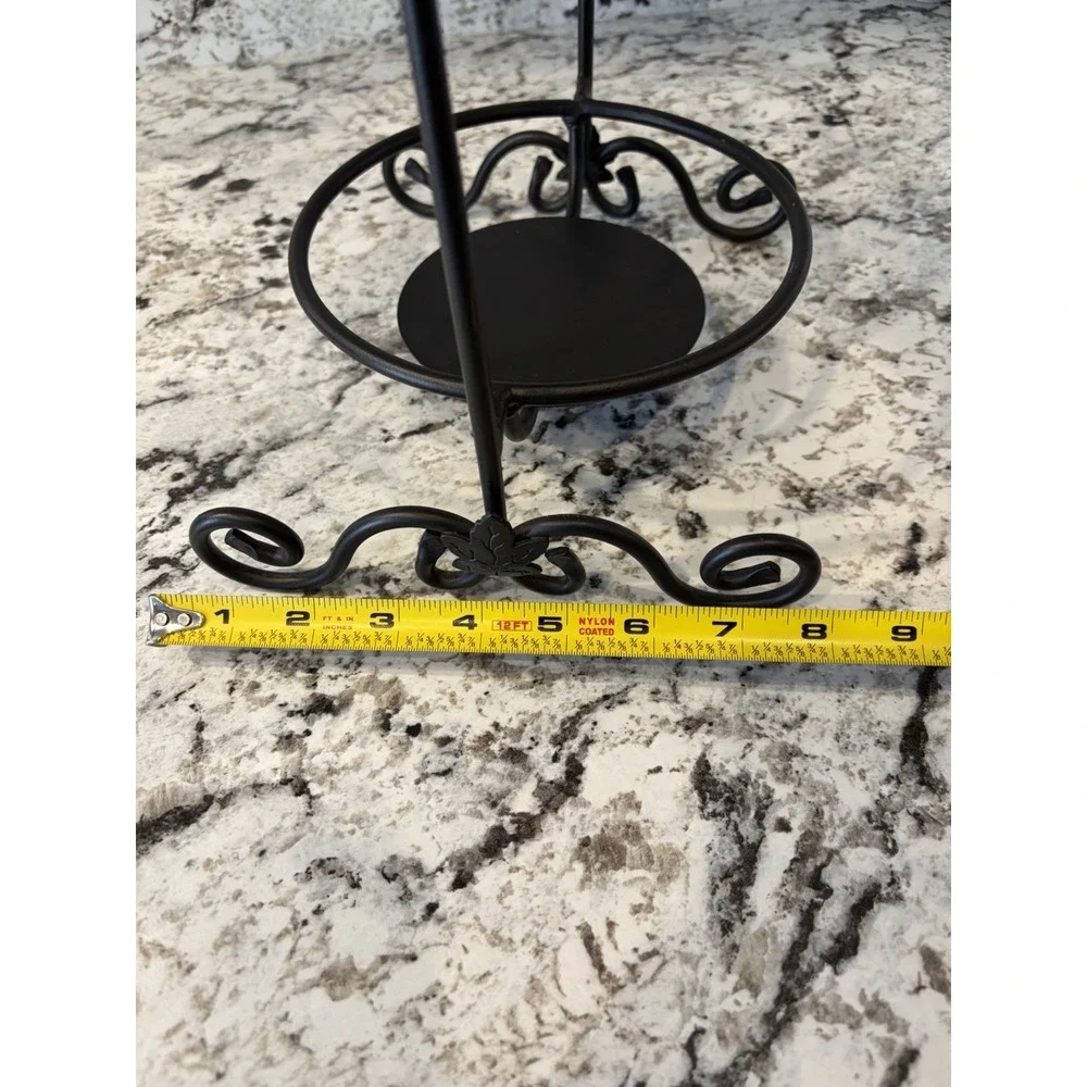 Vintage Longaberger Wrought iron 2-Tier Mini Pie stand Holiday Serving Stand